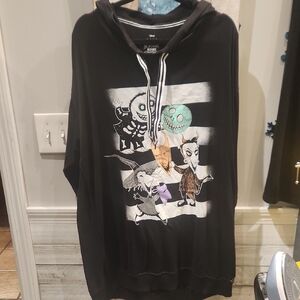 Disney The Nightmare Before Christmas Women's Extra Long Hoodie Sweater 2X